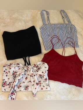 **4 pack of Crop Tops BUNDLE** Gilly Hicks, Hollister, shein